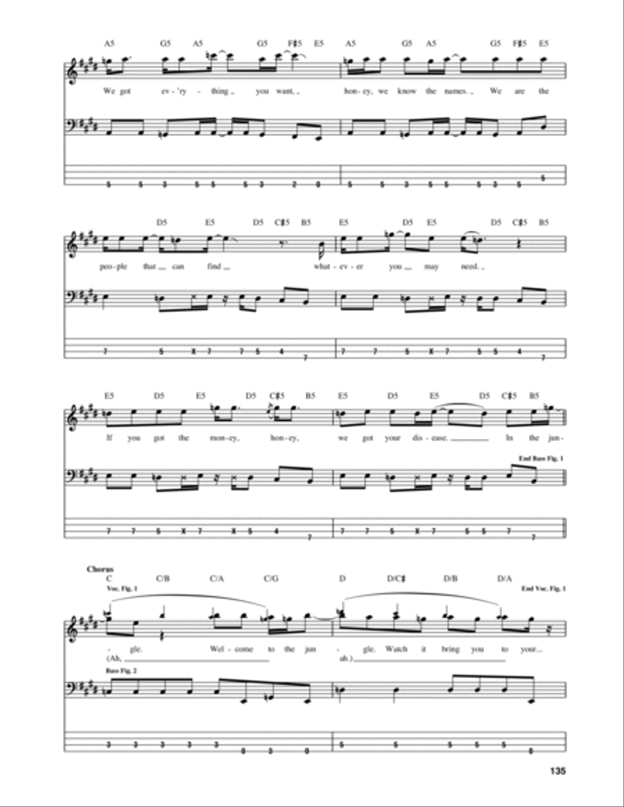 Welcome To The Jungle Guitar Tablature scores gallery preview page 2