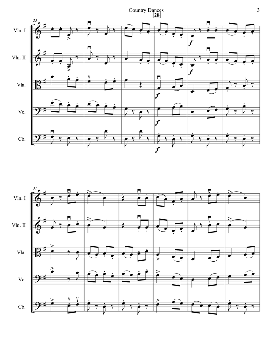 Country Dances Country Dances String Orchestra scores gallery preview page 4