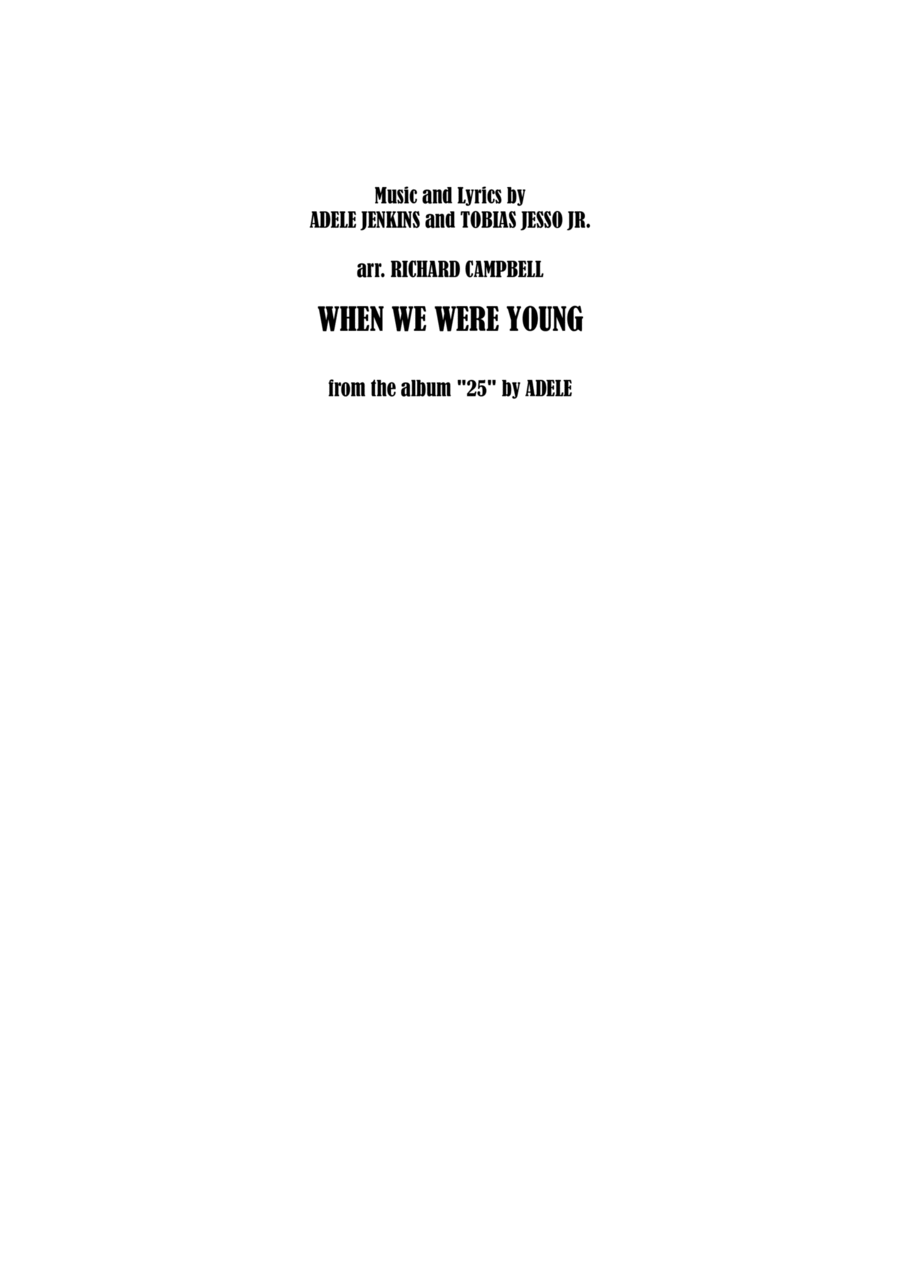 When We Were Young Jazz Ensemble scores gallery preview page 1
