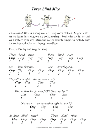 Book cover for Three Blind Mice (big letter notation)