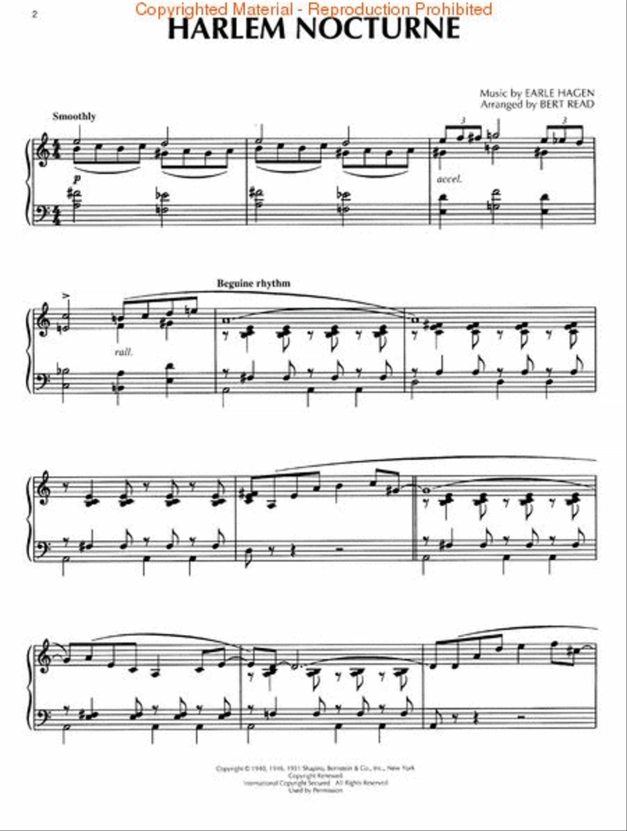 Harlem Nocturne Piano Solo scores gallery preview page 2