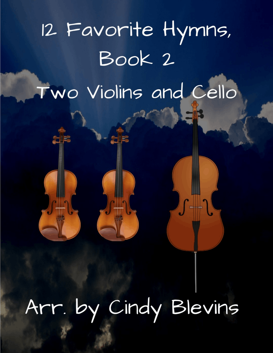 12 Favorite Hymns, Book 2, for Two Violins and Cello String Trio scores gallery preview page 1