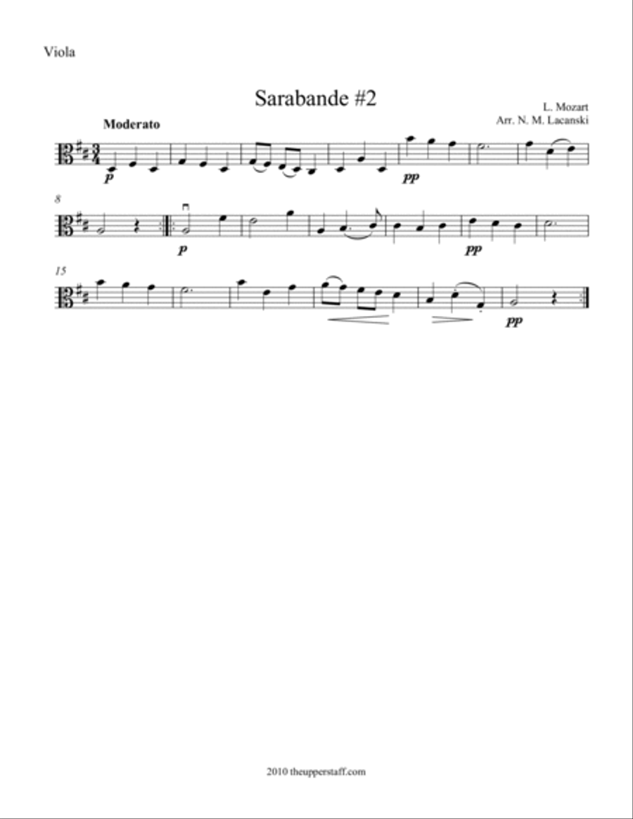 Sarabande #2 Sarabande #2 String Orchestra scores gallery preview page 3
