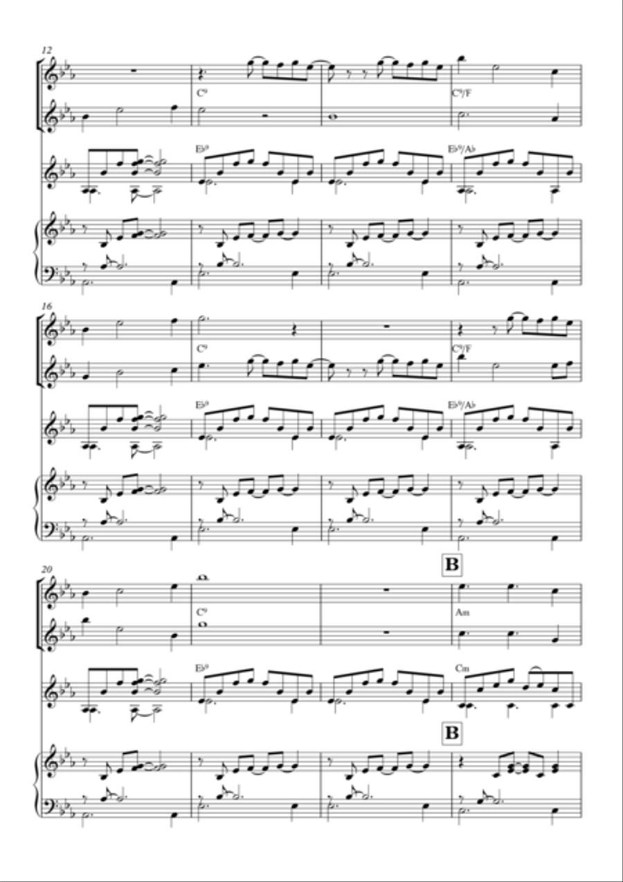 Instrumental Interlude 2'02 for 2 flutes, guitar and/or piano by Simon Peberdy image number null