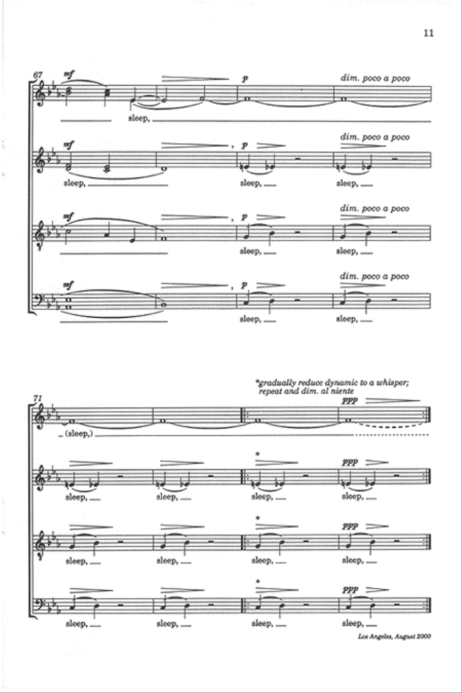 Sleep Choir scores gallery preview page 10