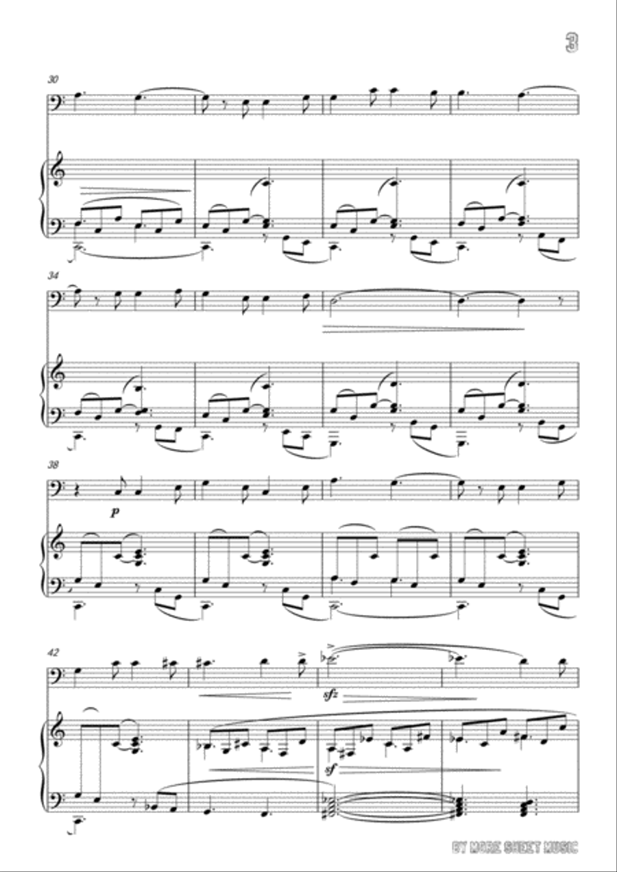 Berlioz-Le jeune pâtre breton,for Cello and Piano Voice scores gallery preview page 5