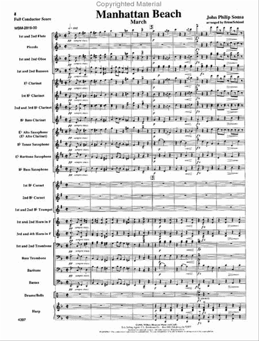 Manhattan Beach Concert Band scores gallery preview page 2