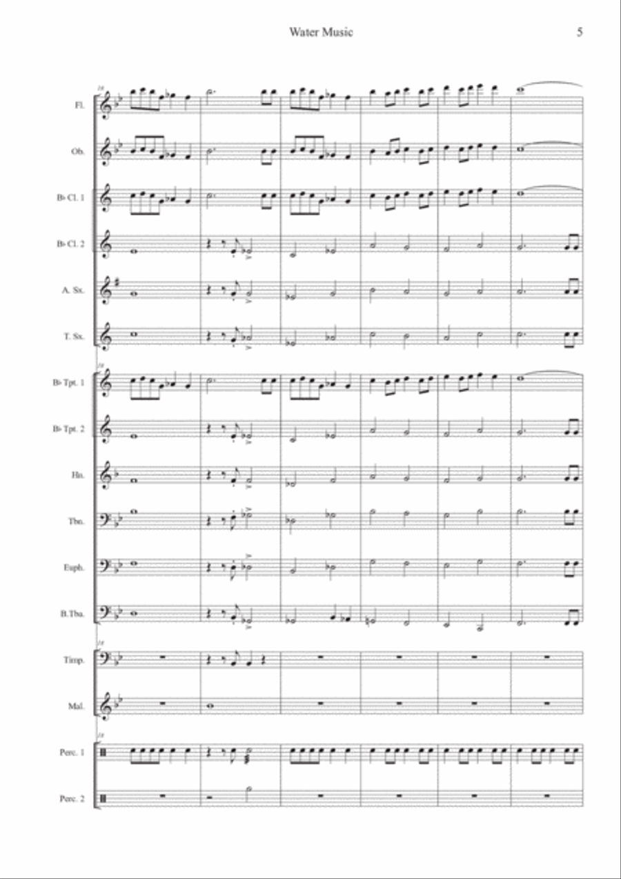 Water Music Concert Band scores gallery preview page 5