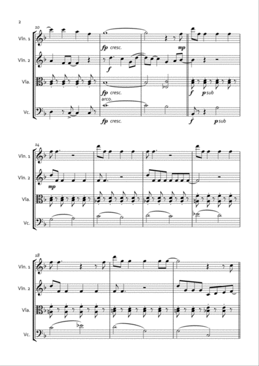 Baby, It's Cold Outside Baby, It's Cold Outside String Quartet scores gallery preview page 2