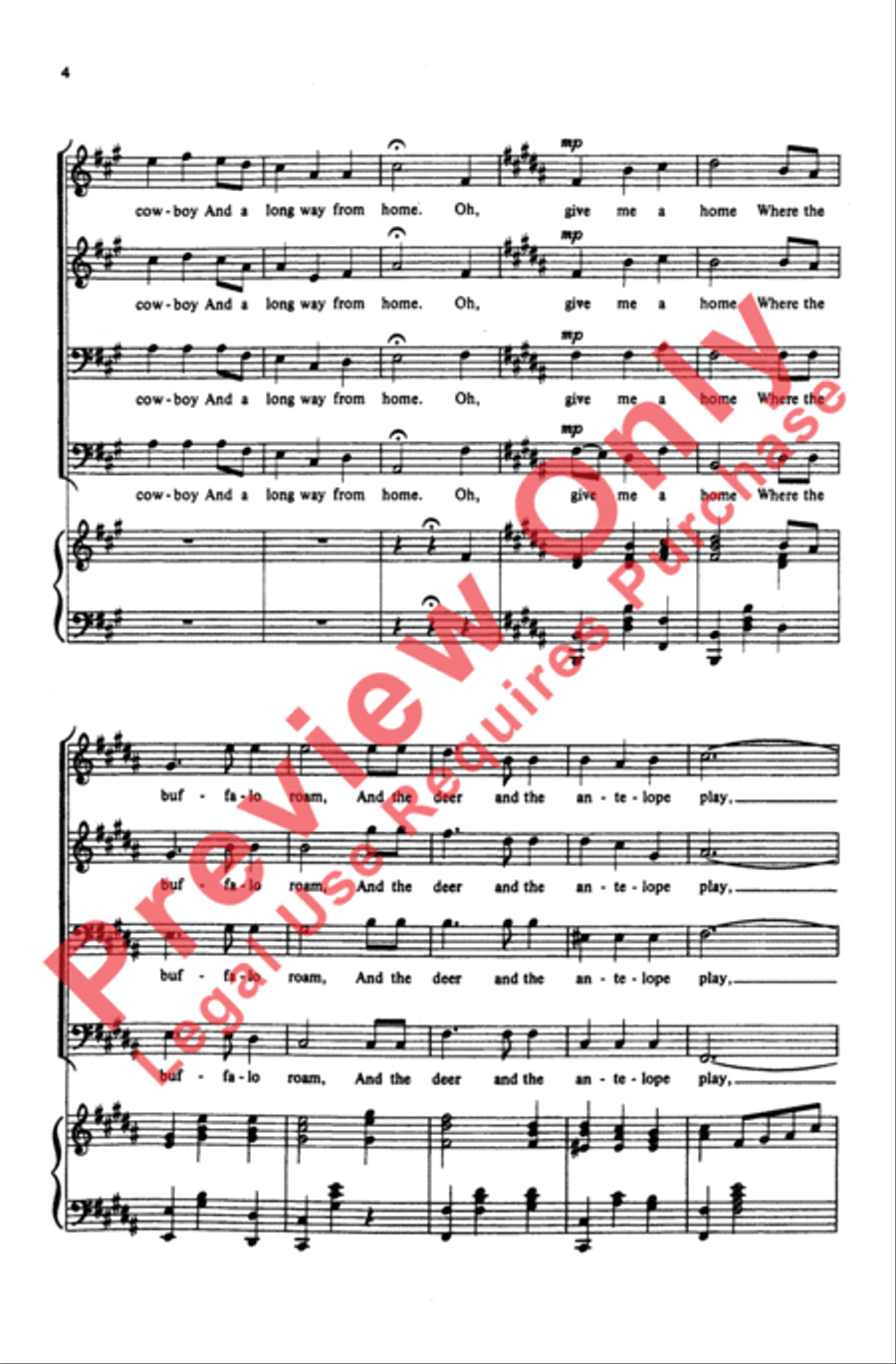 Western Songs Men's Choir scores gallery preview page 3