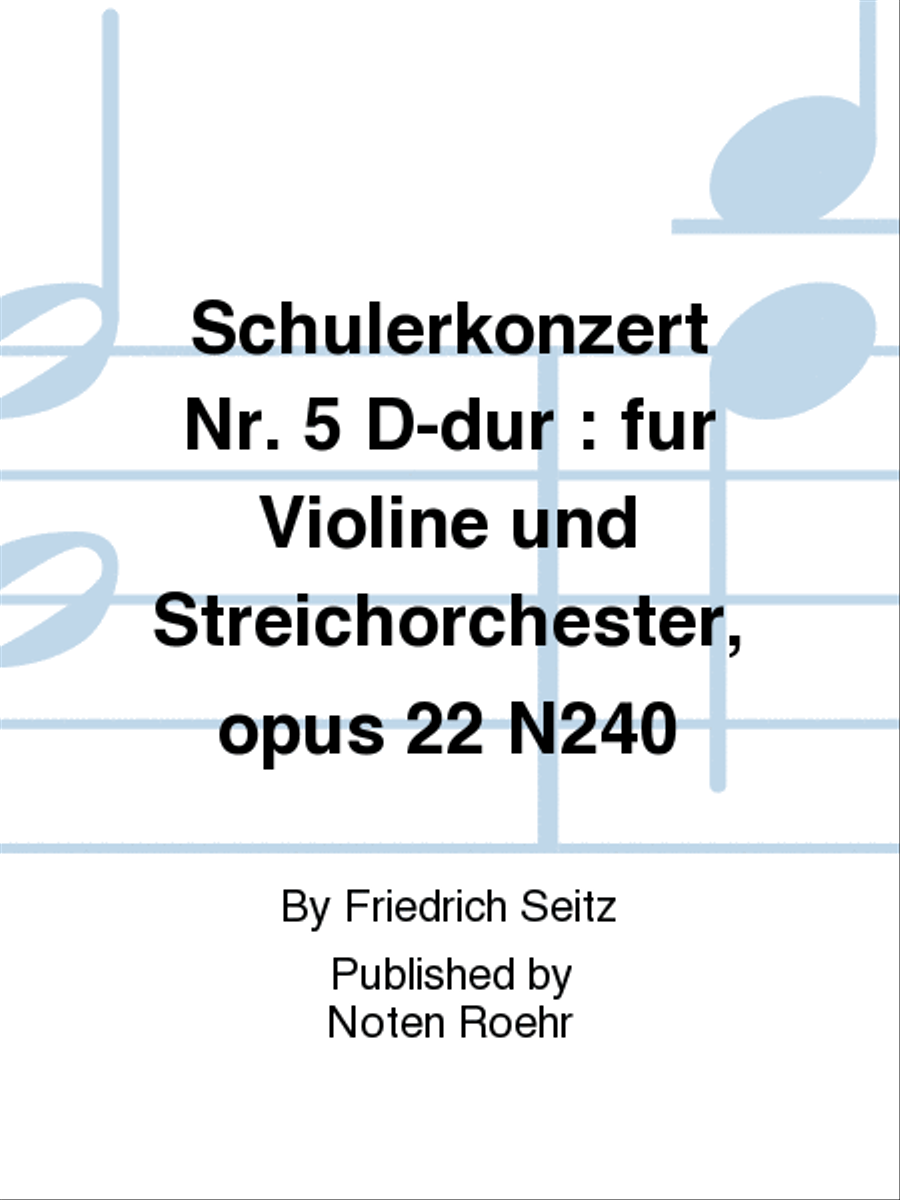 Schülerkonzert Nr. 5 D-dur String Orchestra scores gallery preview page 1