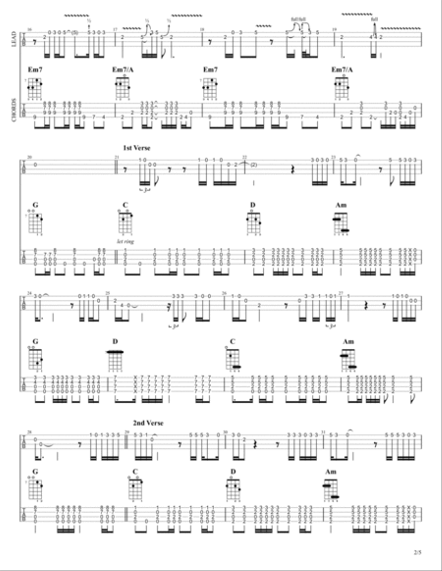 Wish You Were Here Guitar Solo scores gallery preview page 3