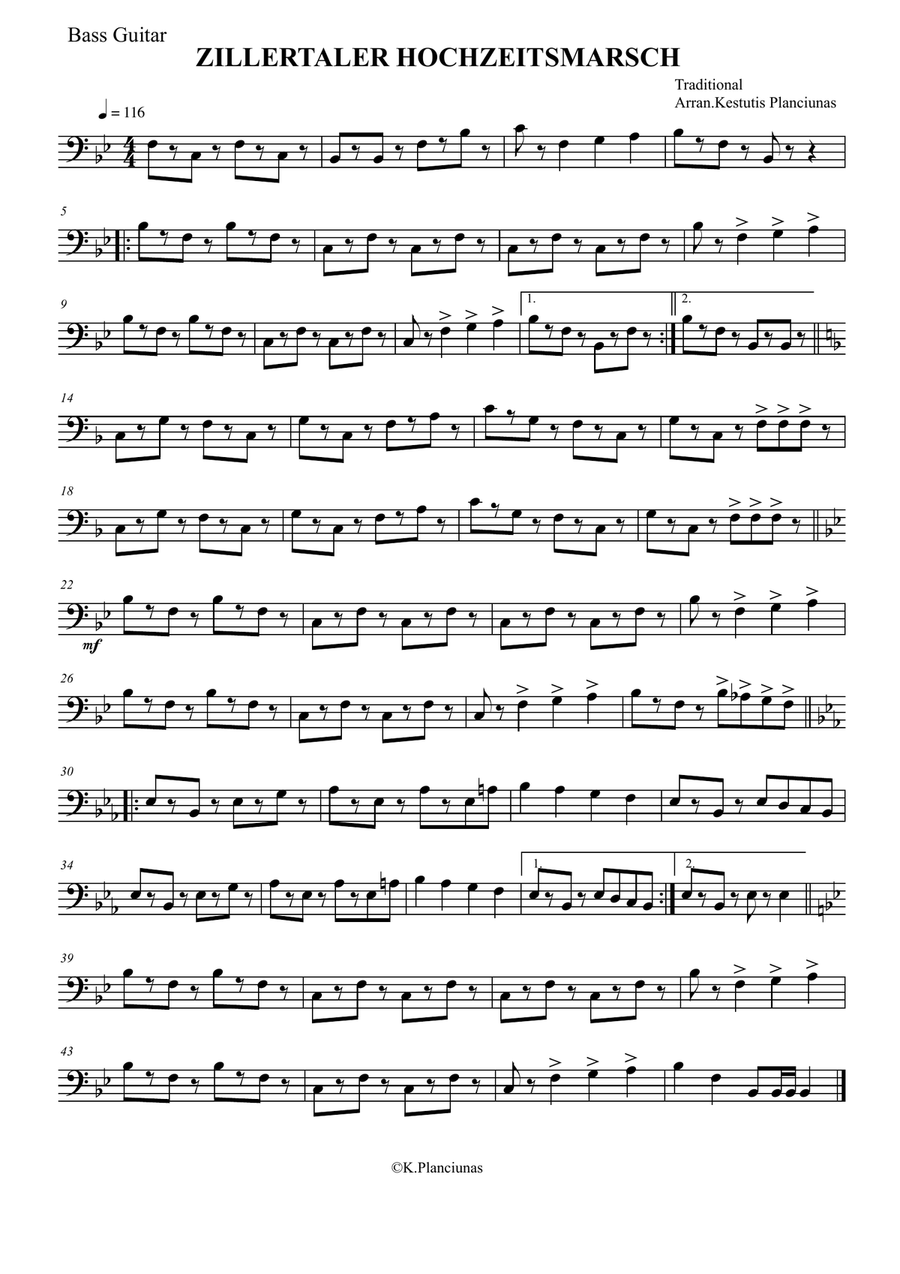 Zillertaler Hochzeitsmarsch Concert Band scores gallery preview page 6
