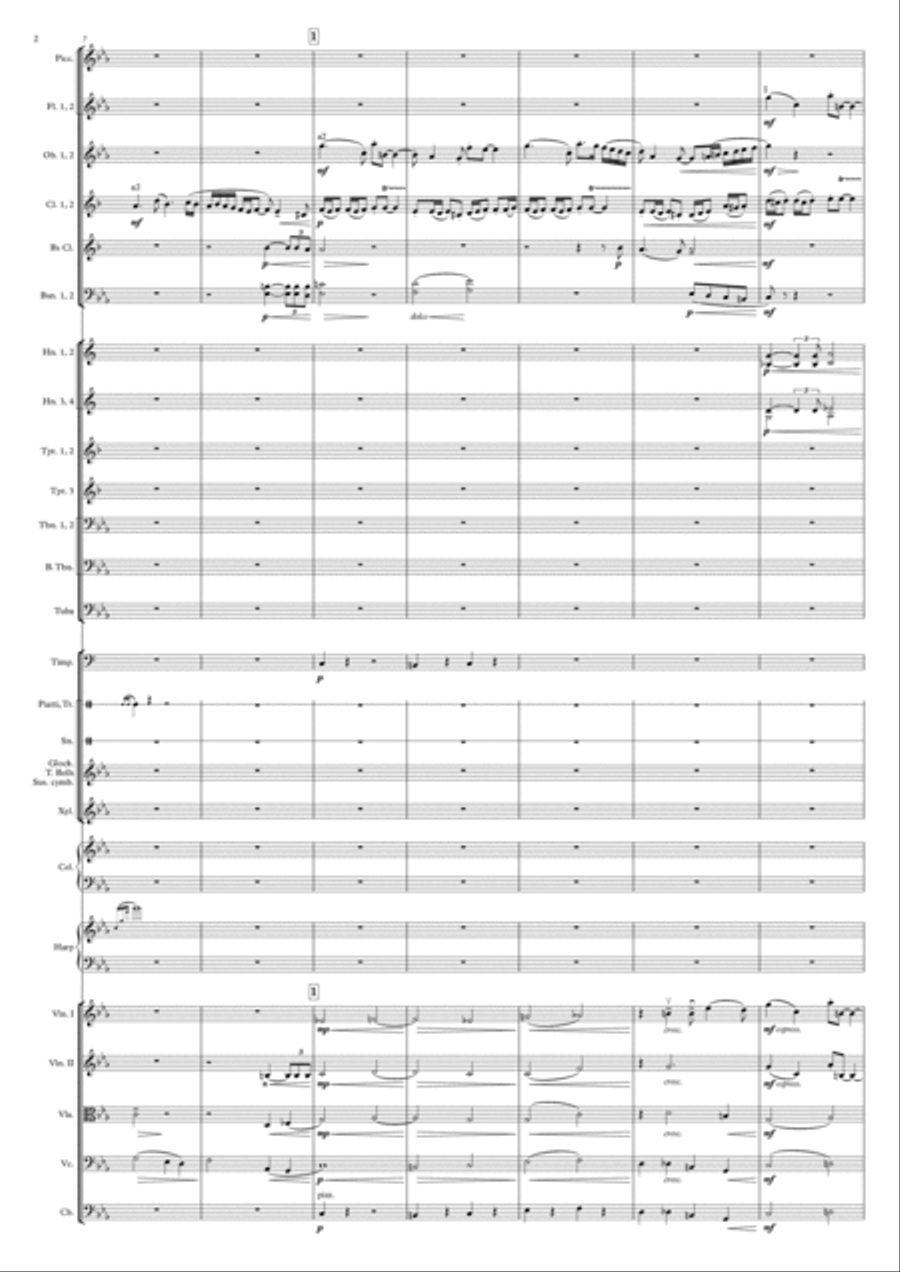 A Hero's Way (Symphonic Poem) Full Orchestra scores gallery preview page 2