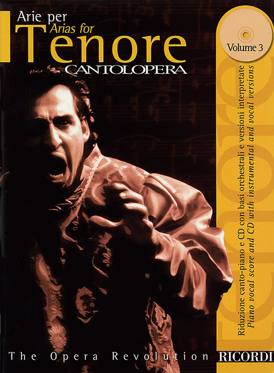 Book cover for Cantolopera: Arias for Tenor - Volume 3