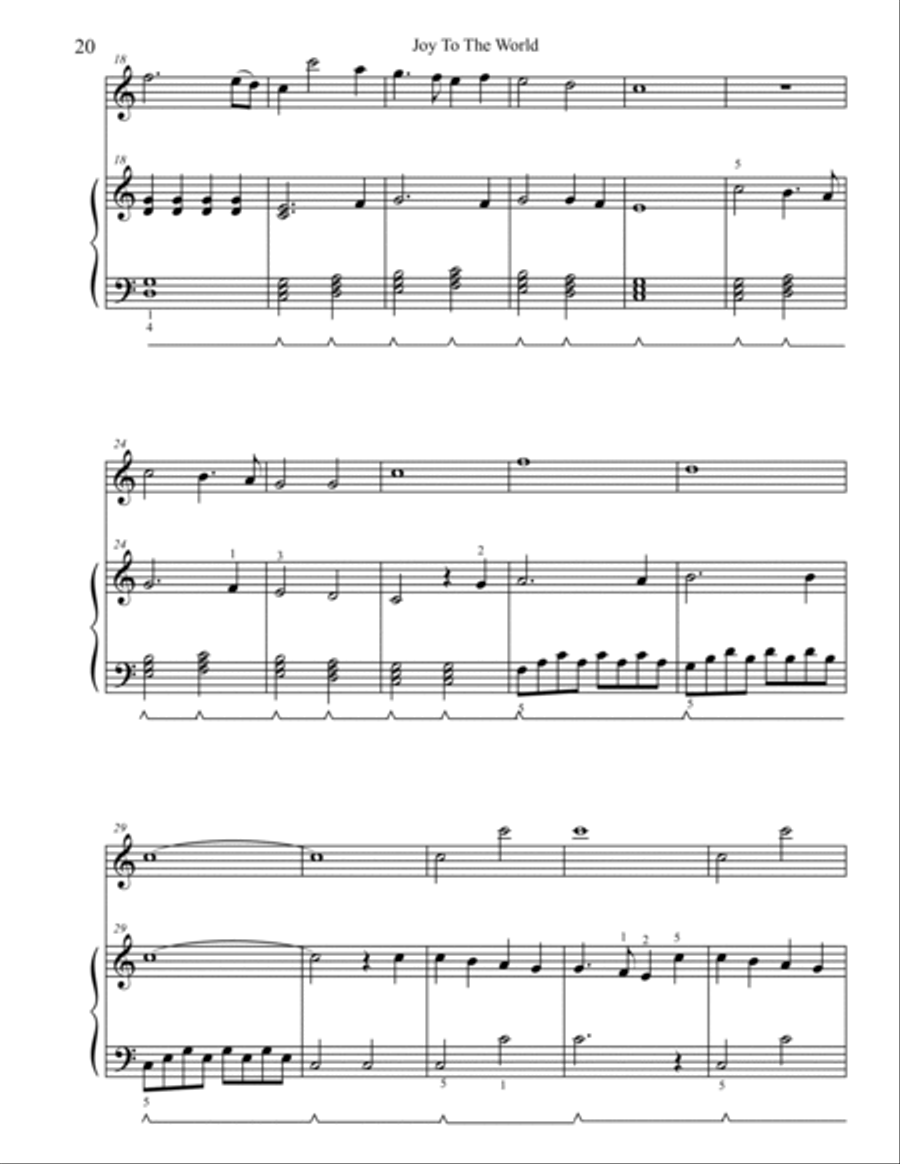 Christmas Duets for Flute & Piano: Joy To The World Woodwind Duet scores gallery preview page 2