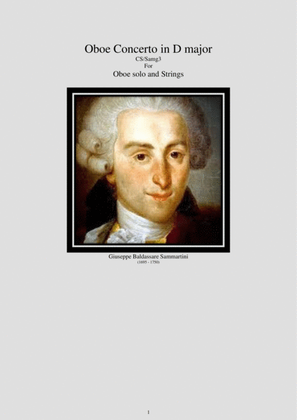 Book cover for Sammartini - Concerto in D major for Oboe and Strings