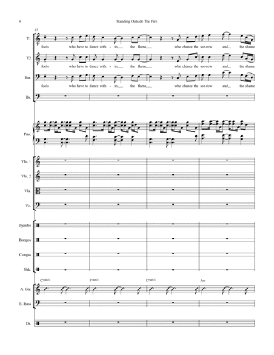Standing Outside The Fire Large Ensemble scores gallery preview page 4