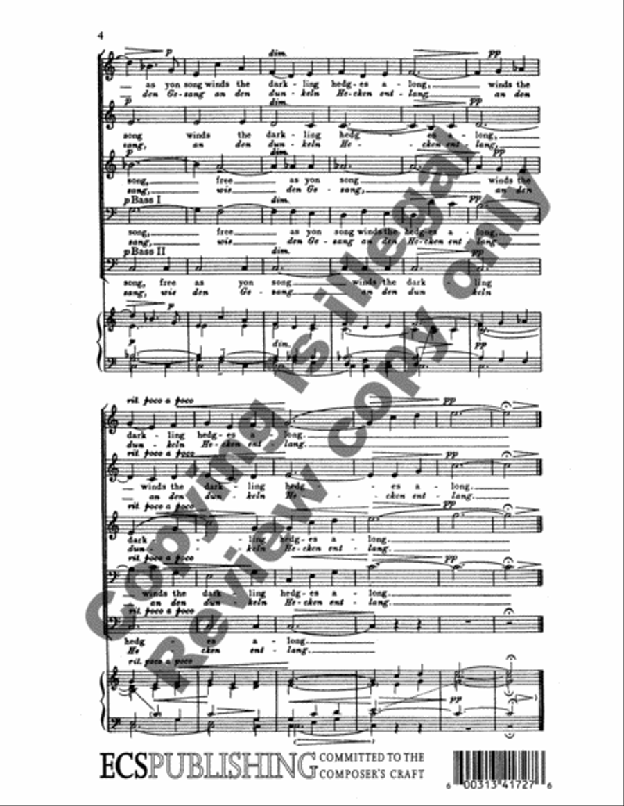 O Lovely May! (O suesser Mai), Opus 93a/3 SSATB scores gallery preview page 4