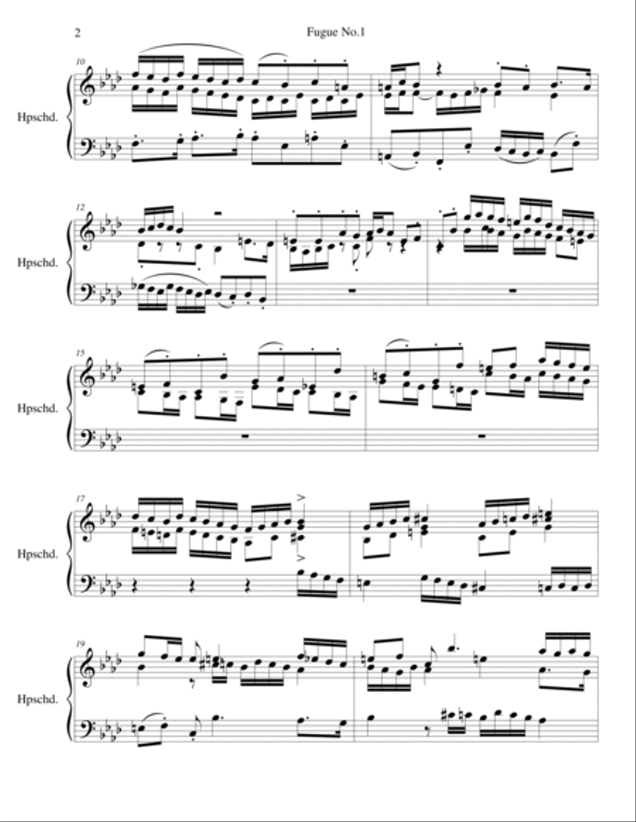 Fugue No.1 in F minor Fugue No.1 in F minor Piano scores gallery preview page 2