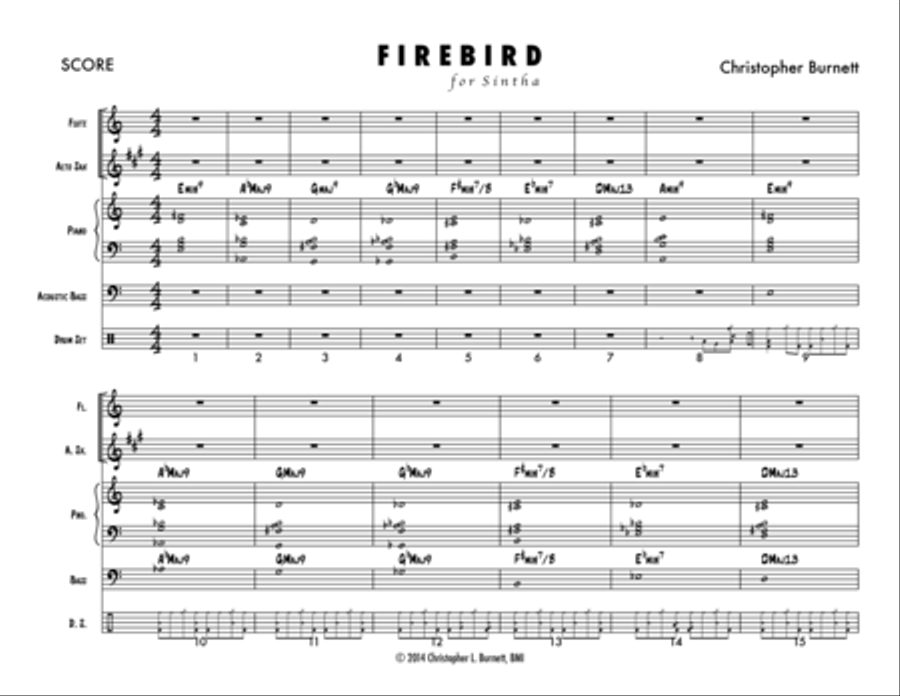 Firebird, BMI Work #17075594 (Full Score) Jazz Ensemble scores gallery preview page 1