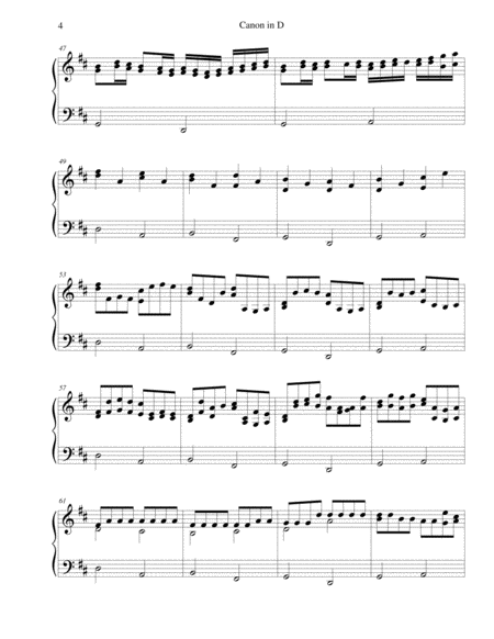 Pachelbel's Canon in D - authentic piano arrangement image number null
