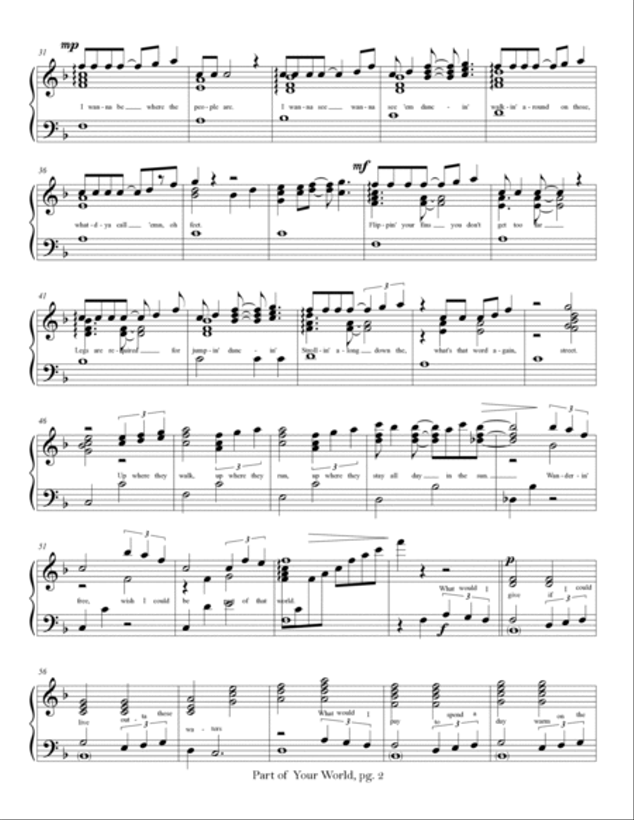 Part Of Your World Carillon scores gallery preview page 2
