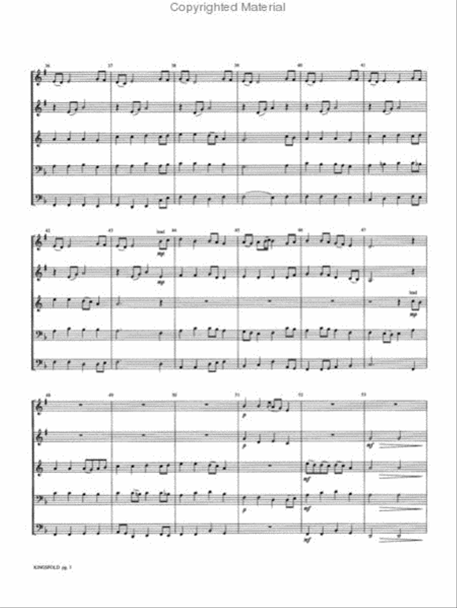 Kingsfold Brass Quintet scores gallery preview page 3