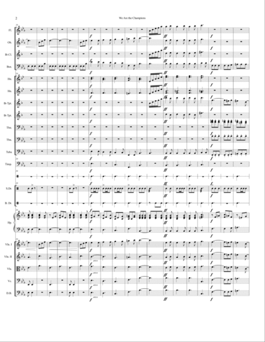 We Are The Champions Full Orchestra scores gallery preview page 3