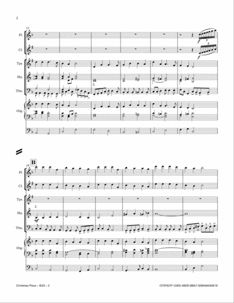 Christmas Piece Small Ensemble scores gallery preview page 2