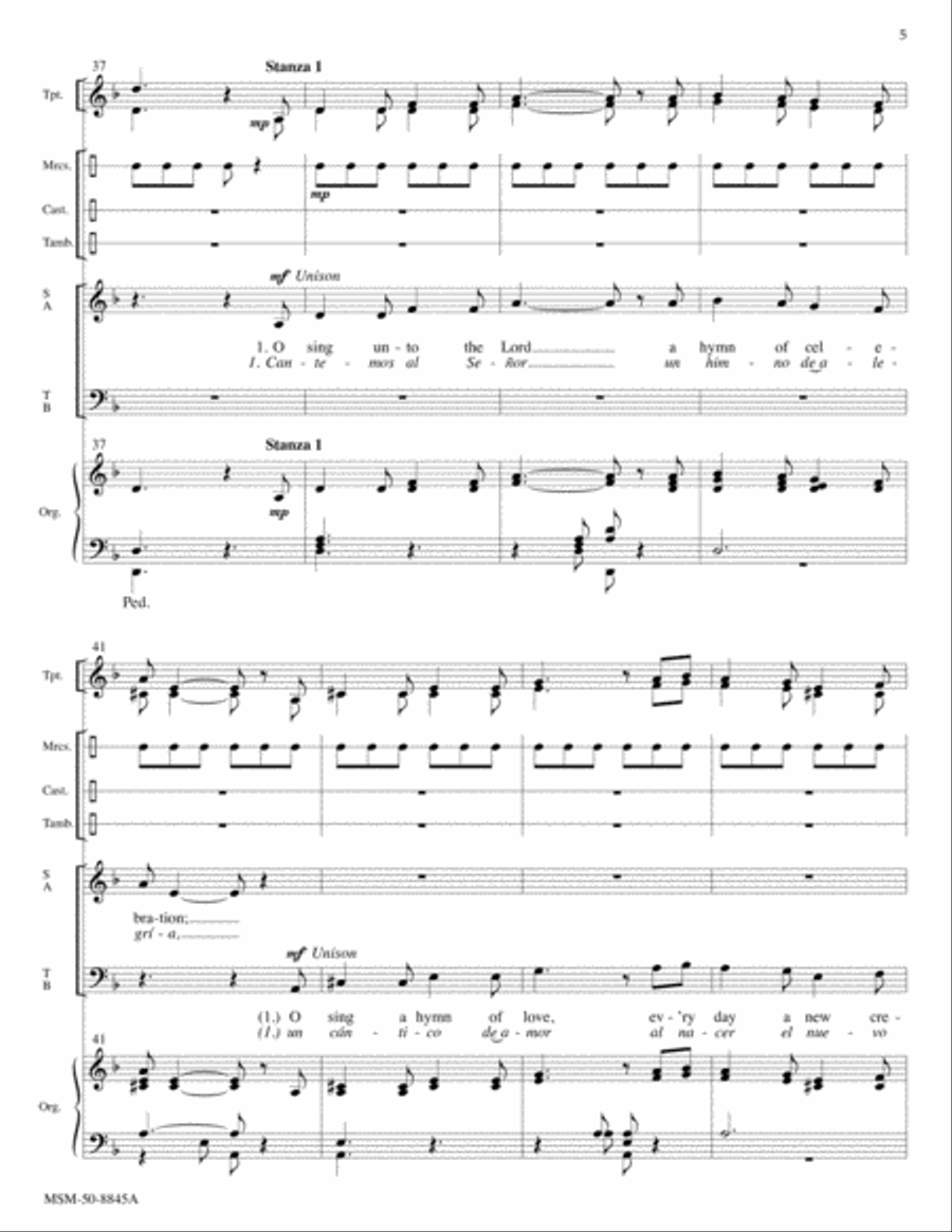 O Sing unto the Lord Choir scores gallery preview page 5