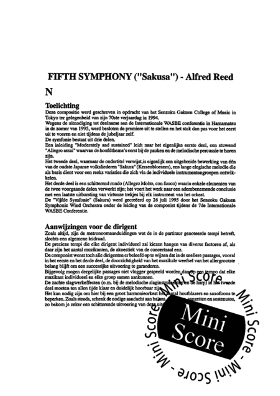 Fifth Symphony Concert Band scores gallery preview page 117