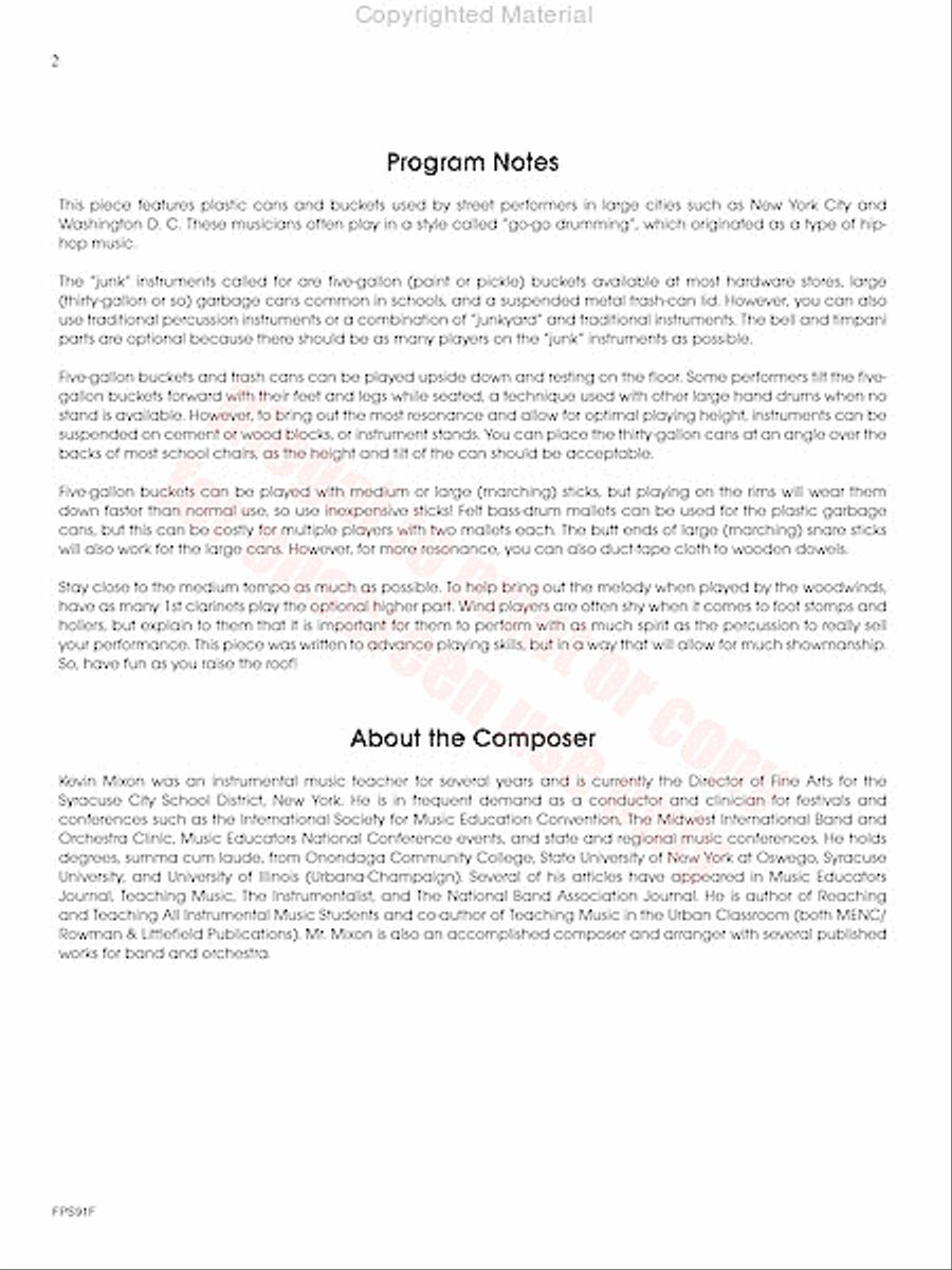 Junk Funk Concert Band scores gallery preview page 3