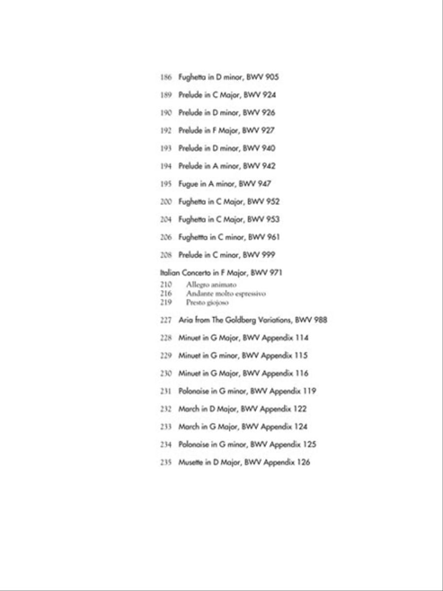 Bach Favorite Piano Works Piano scores gallery preview page 5