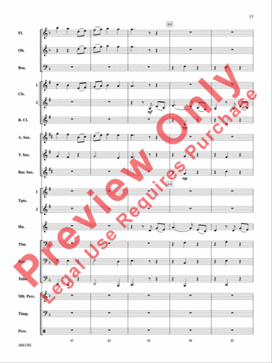 A Ralph Vaughan Williams Portrait Concert Band scores gallery preview page 14