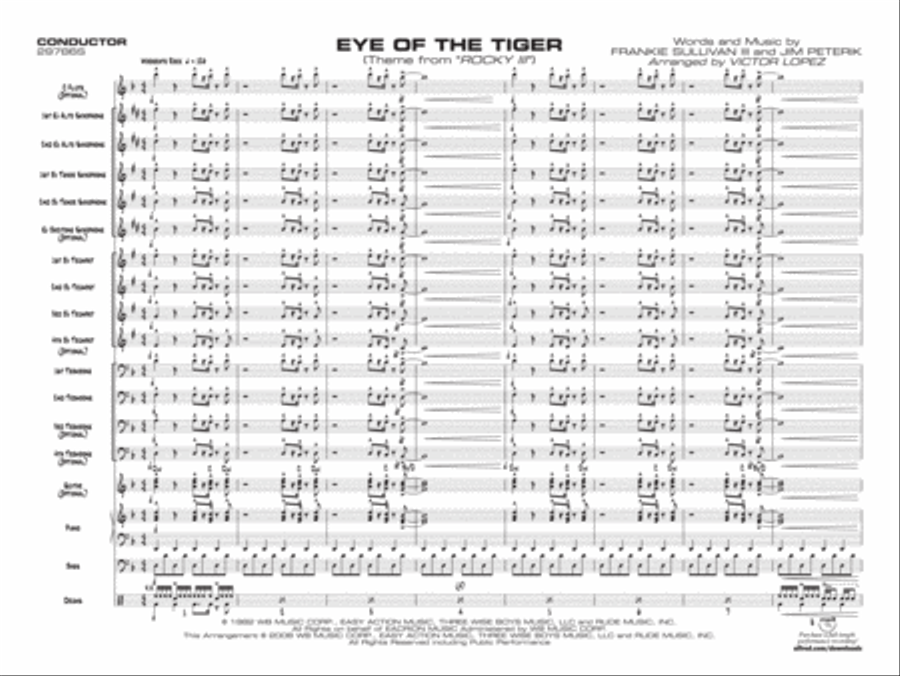 Eye of the Tiger Eye of the Tiger Jazz Ensemble scores gallery preview page 2