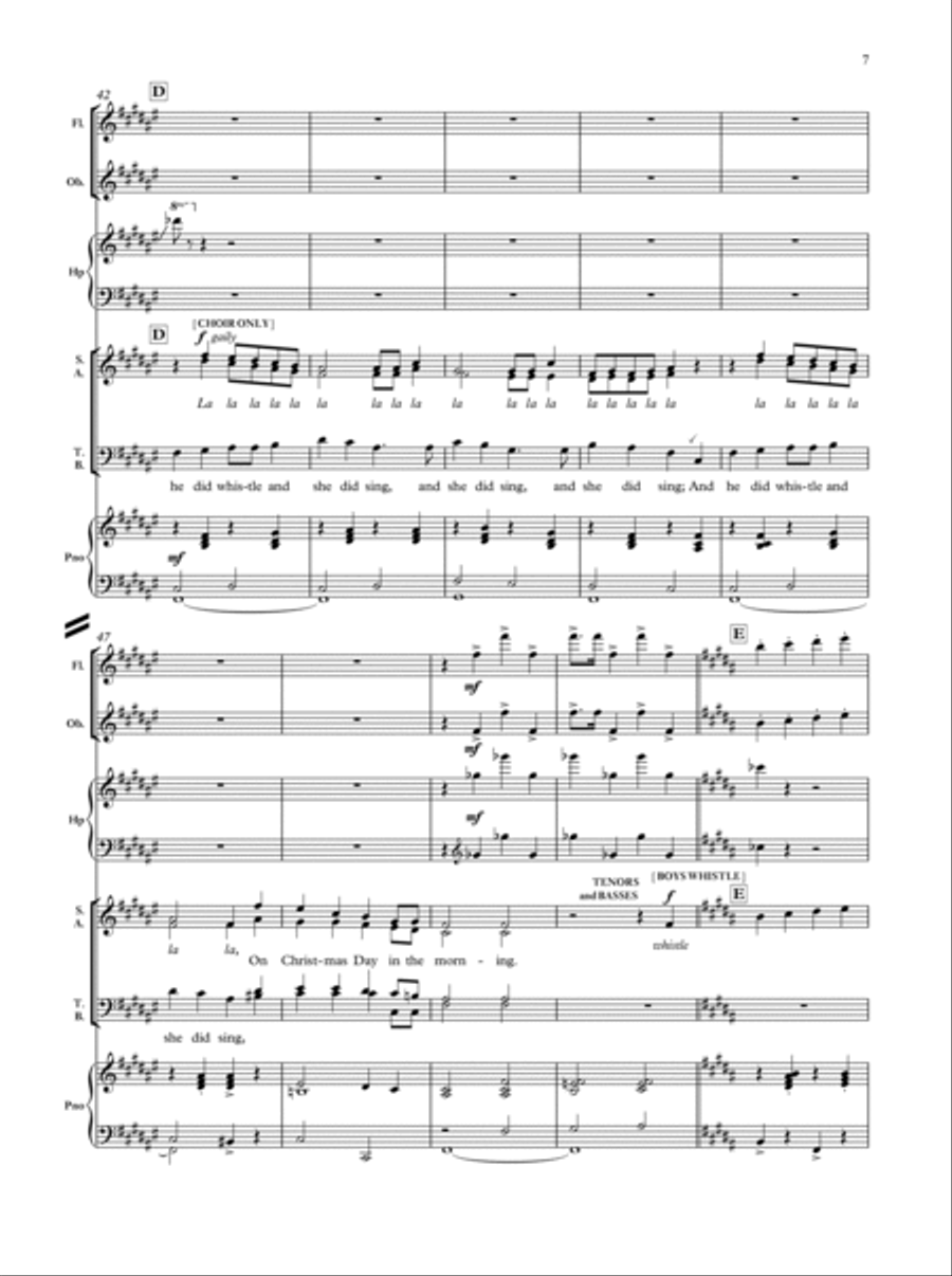 I saw three ships 4-Part scores gallery preview page 5