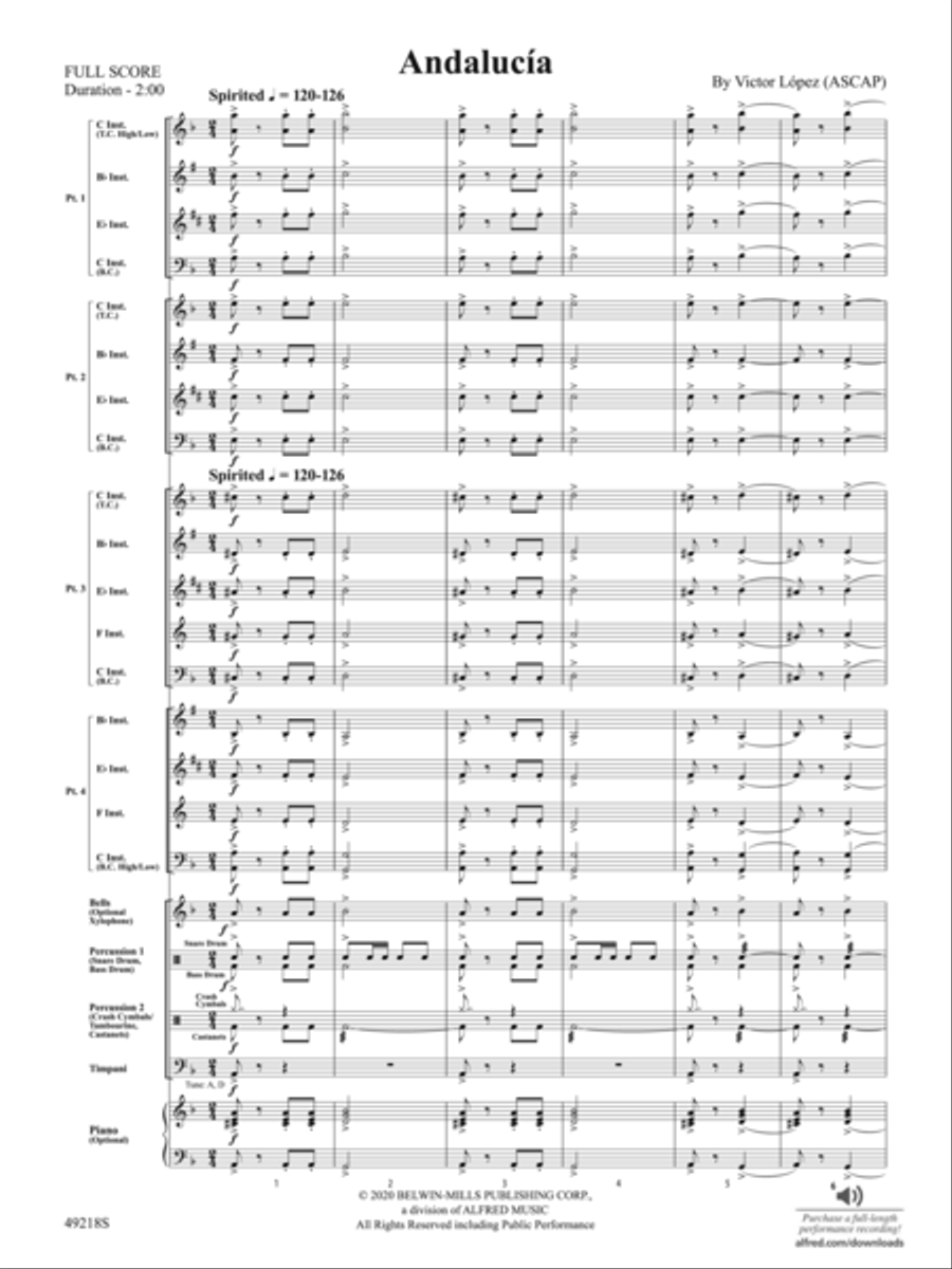 Andalucía: Score Concert Band scores gallery preview page 3