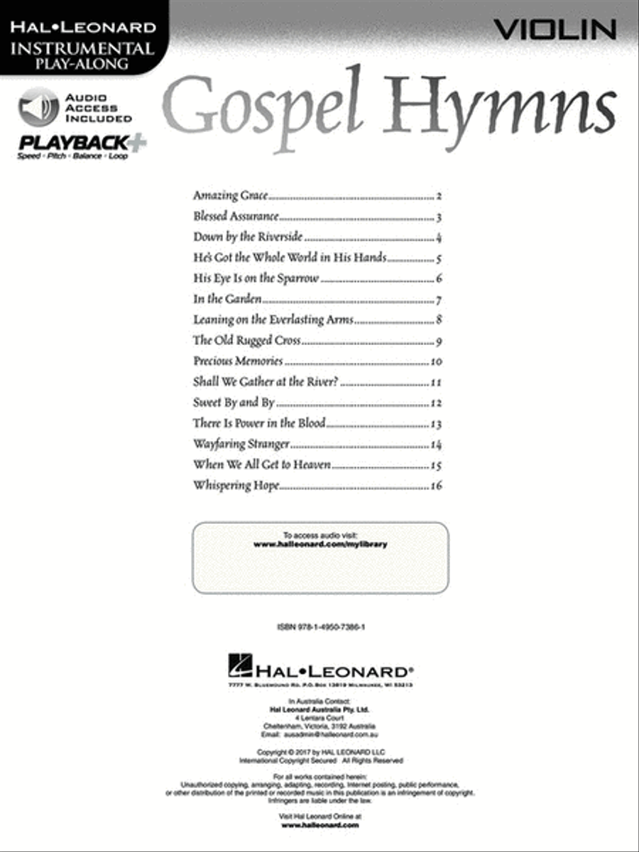 Gospel Hymns for Violin Flute Solo scores gallery preview page 2