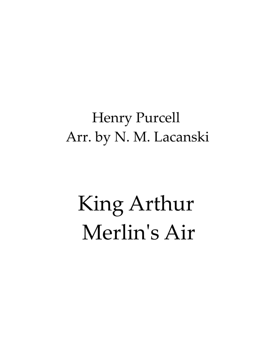 King Arthur Merlin's Air Woodwind Quartet scores gallery preview page 1