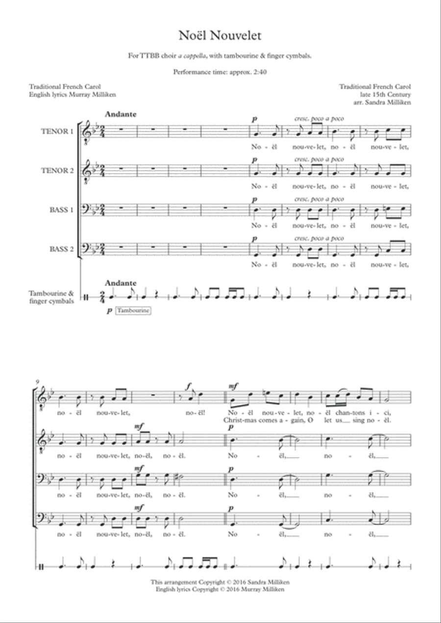 Noël Nouvelet TTBB scores gallery preview page 2