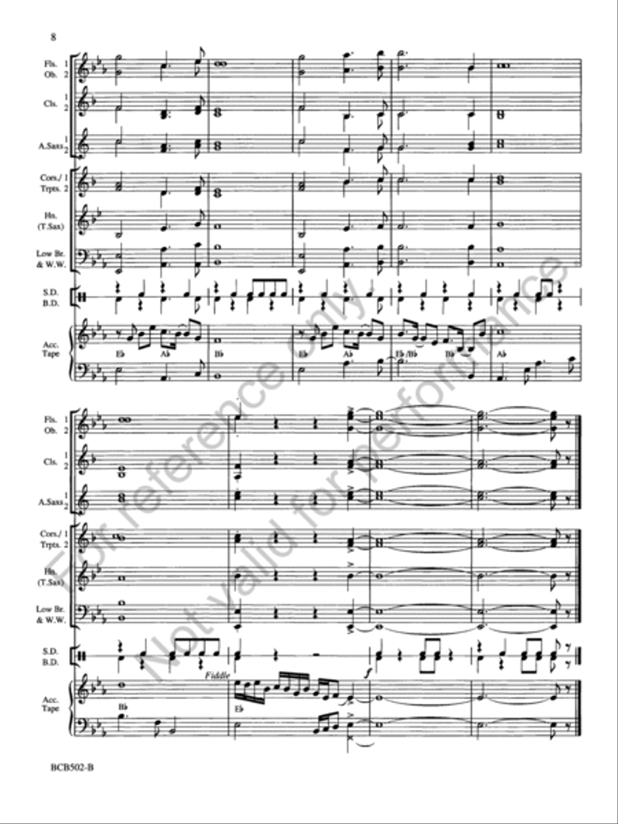 Hoedown Concert Band scores gallery preview page 8
