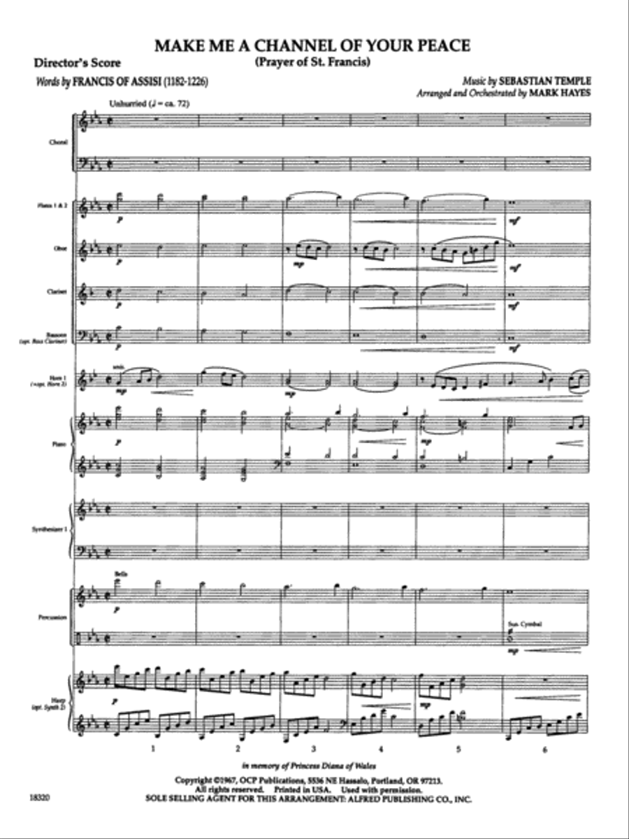 Make Me a Channel of Your Peace Choir scores gallery preview page 2