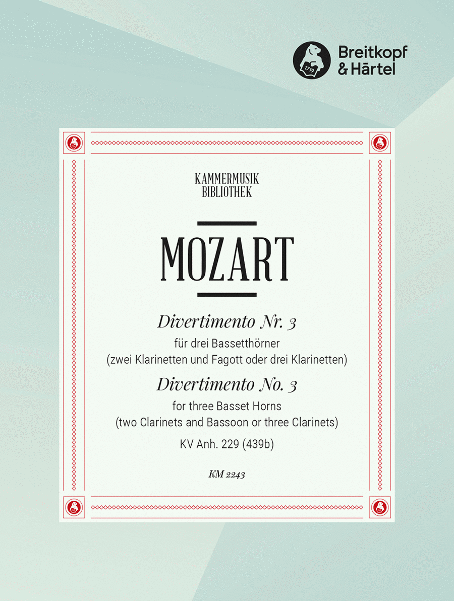 5 Divertimentos K. 439b (App. 229) Bassoon scores gallery preview page 1