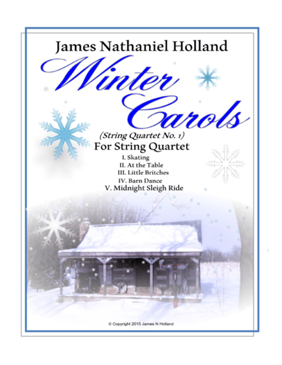 Winter Carols String Quartet No 1 in 5 Movements String Quartet scores gallery preview page 1