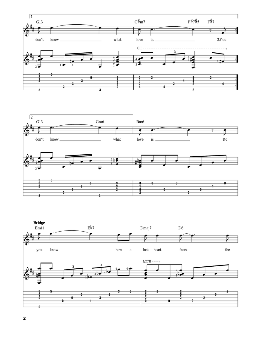 You Don't Know What Love Is Acoustic Guitar scores gallery preview page 2