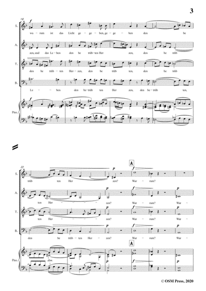 Brahms-Warum ist das Licht gegeben dem Mühseligen,Op.74 No.1,for Voices&Pno image number null