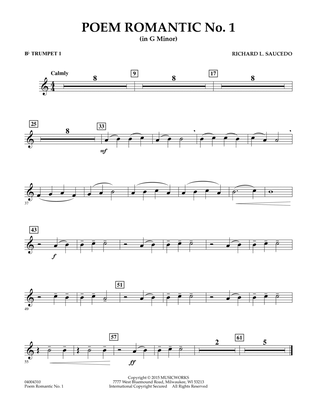 Book cover for Poem Romantic No. 1 (in G Minor) - Bb Trumpet 1