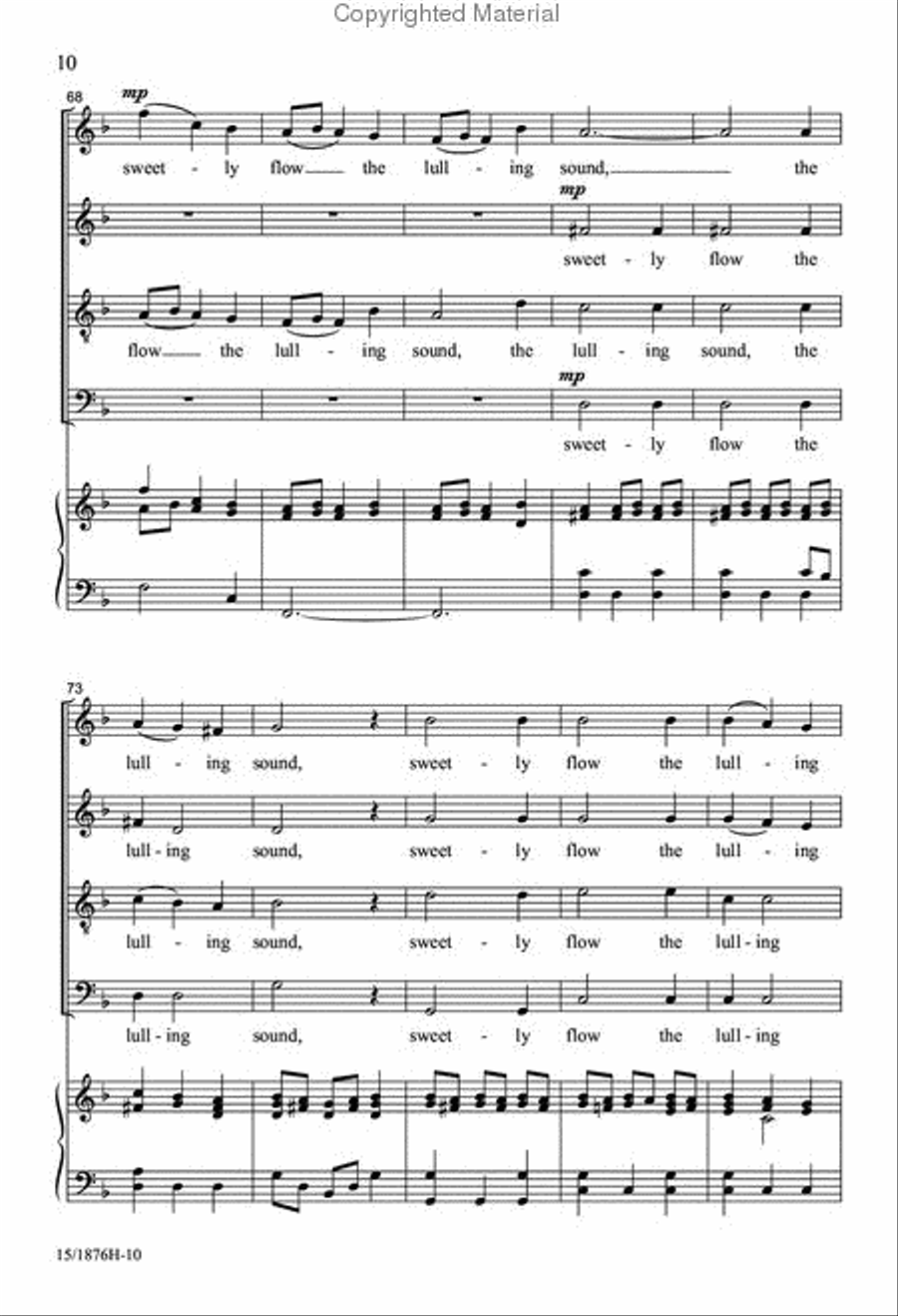Music, Spread Thy Voice Around 4-Part scores gallery preview page 9