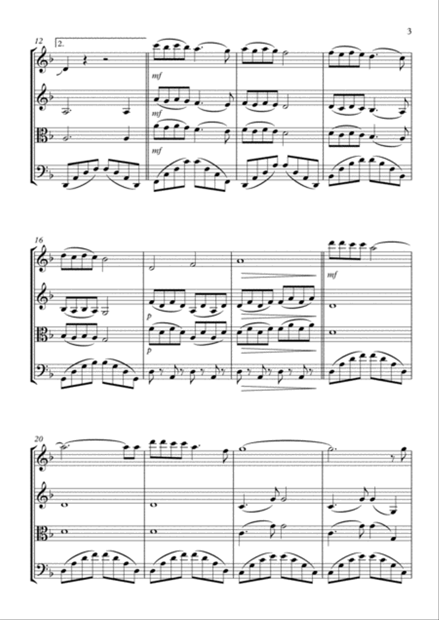 Walking In The Air String Trio scores gallery preview page 3